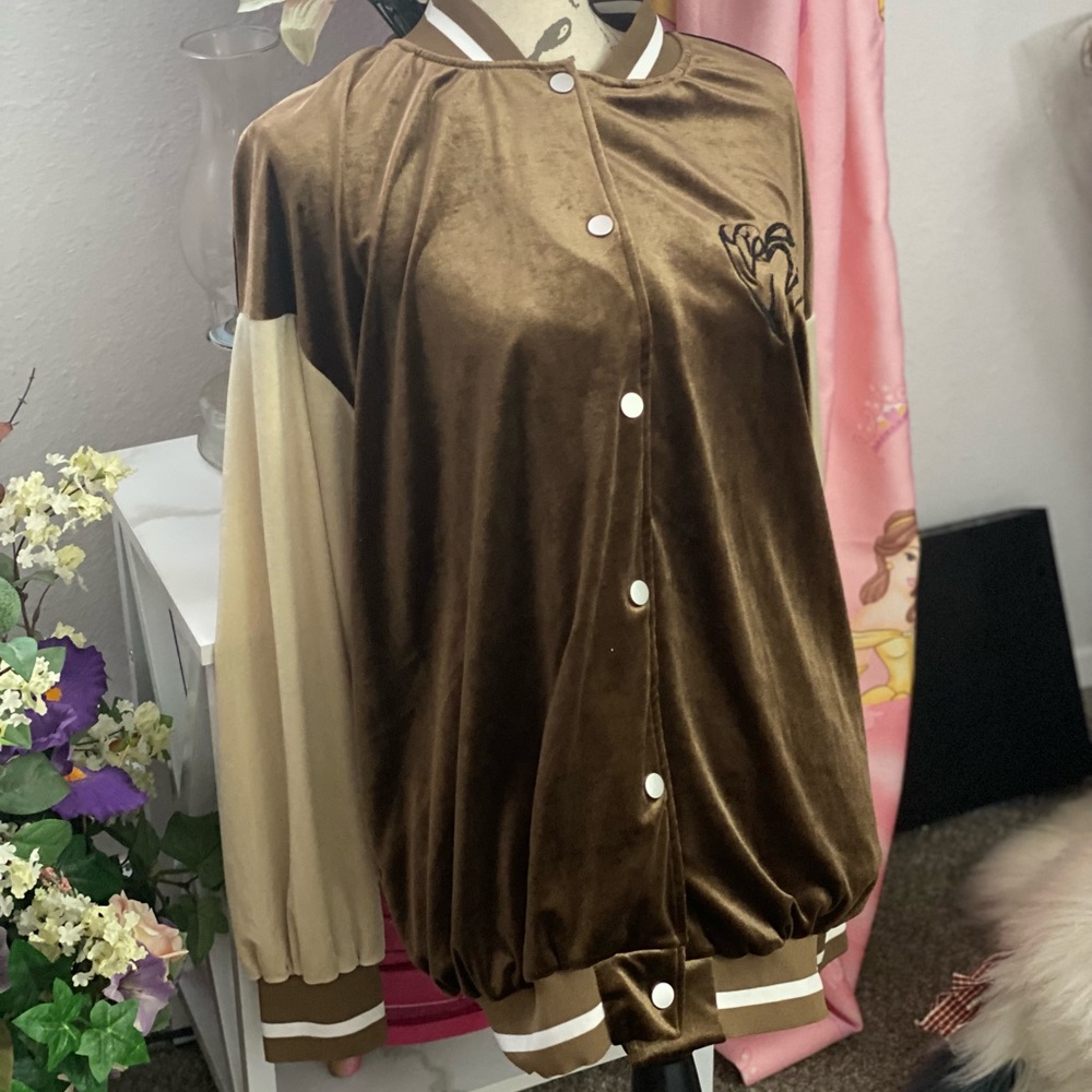 Brown velvet sweater